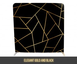 Black and Gold Back Drop 8x8ft
